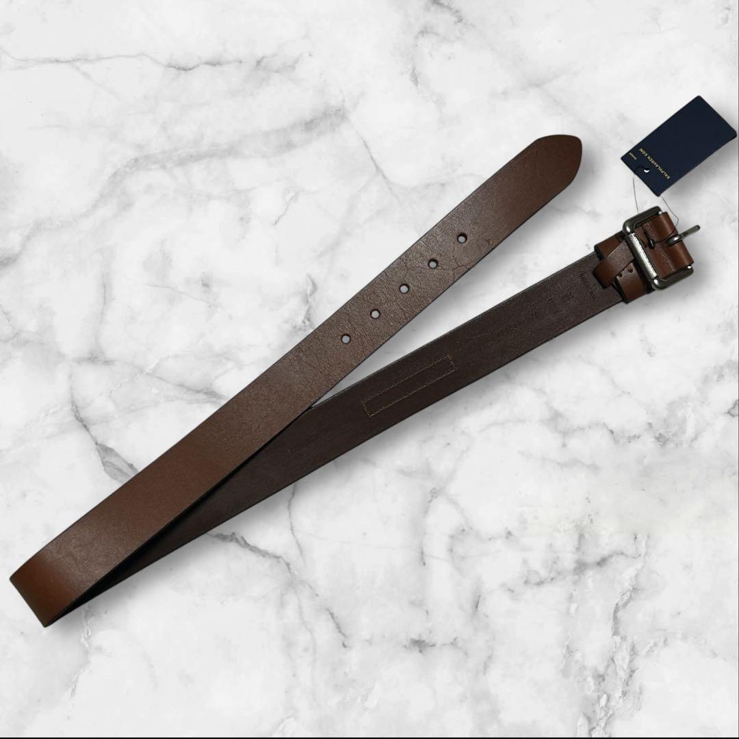 チピチピ タグ付き未使用】ポロラルフローレン 本革レザー 太ベルト ブラウ