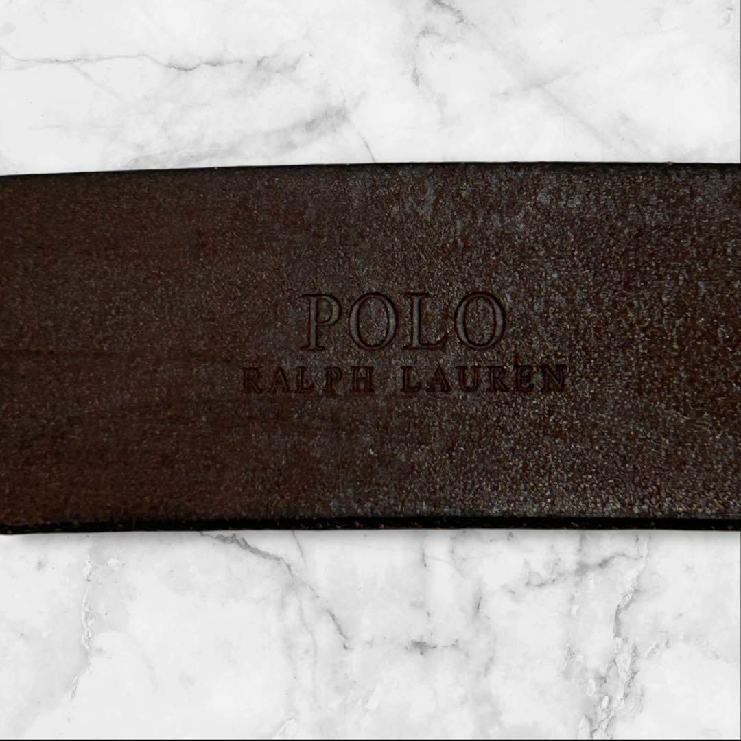 チピチピ タグ付き未使用】ポロラルフローレン 本革レザー 太ベルト ブラウ