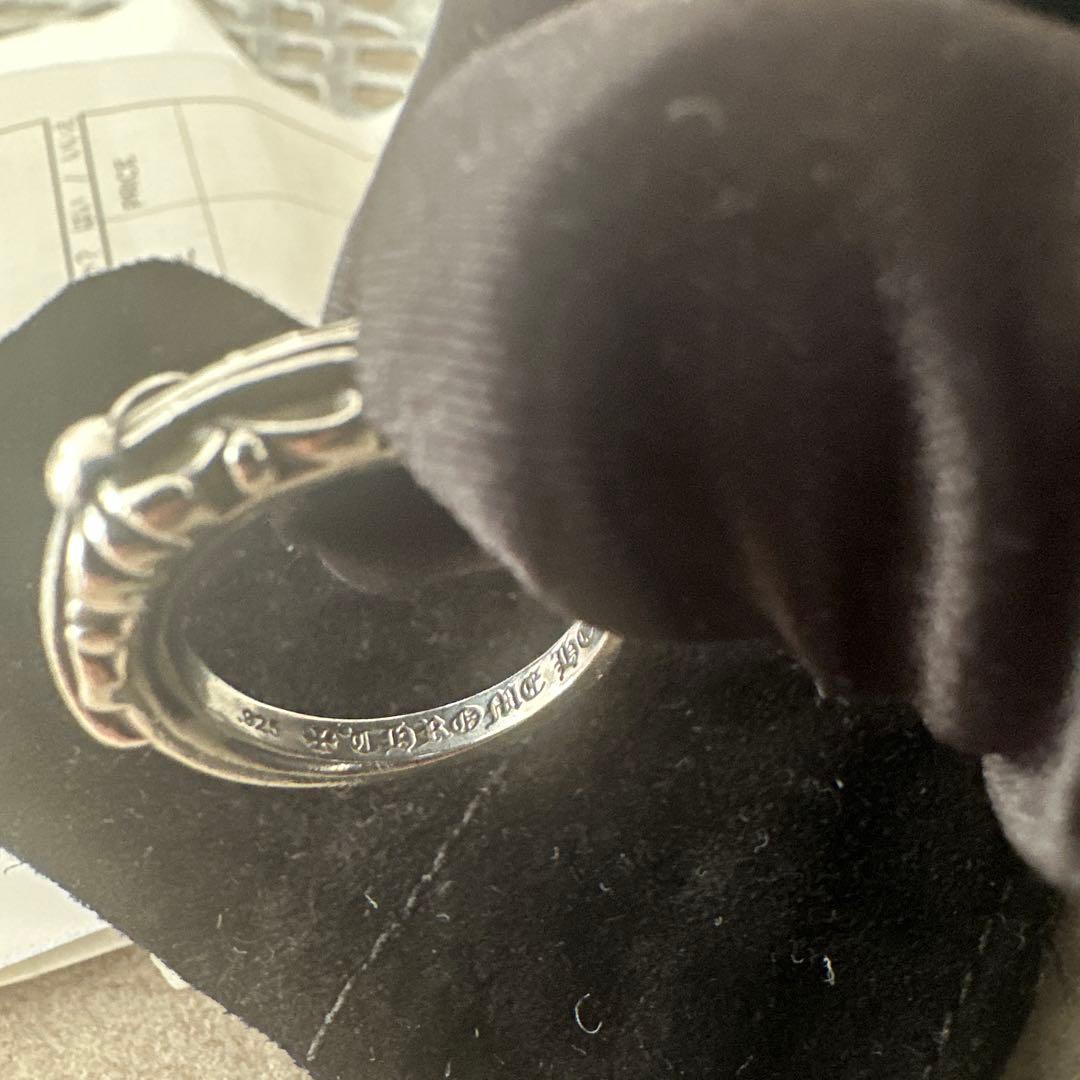 CHROME HEARTS BABY CLSC FLRL CRS リングUS6号