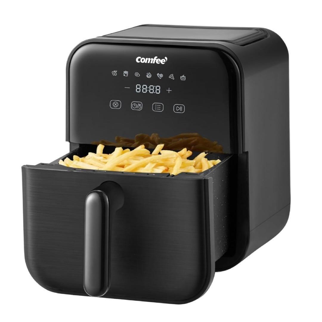 【新品】ノンフライヤー 4L 大容量 ノンオイル エアフライヤー 自動調理