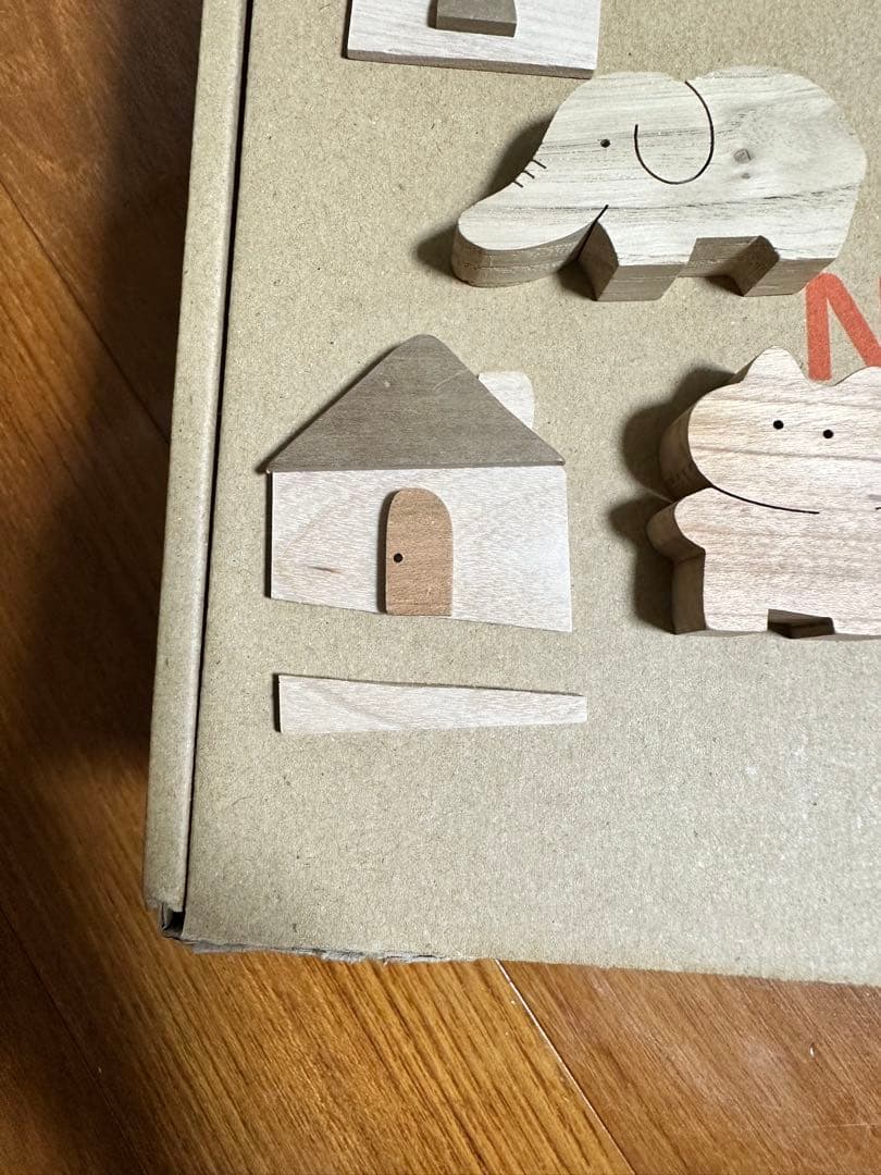 外箱あり 木製動物おままごとセット　なかよしライブラリー