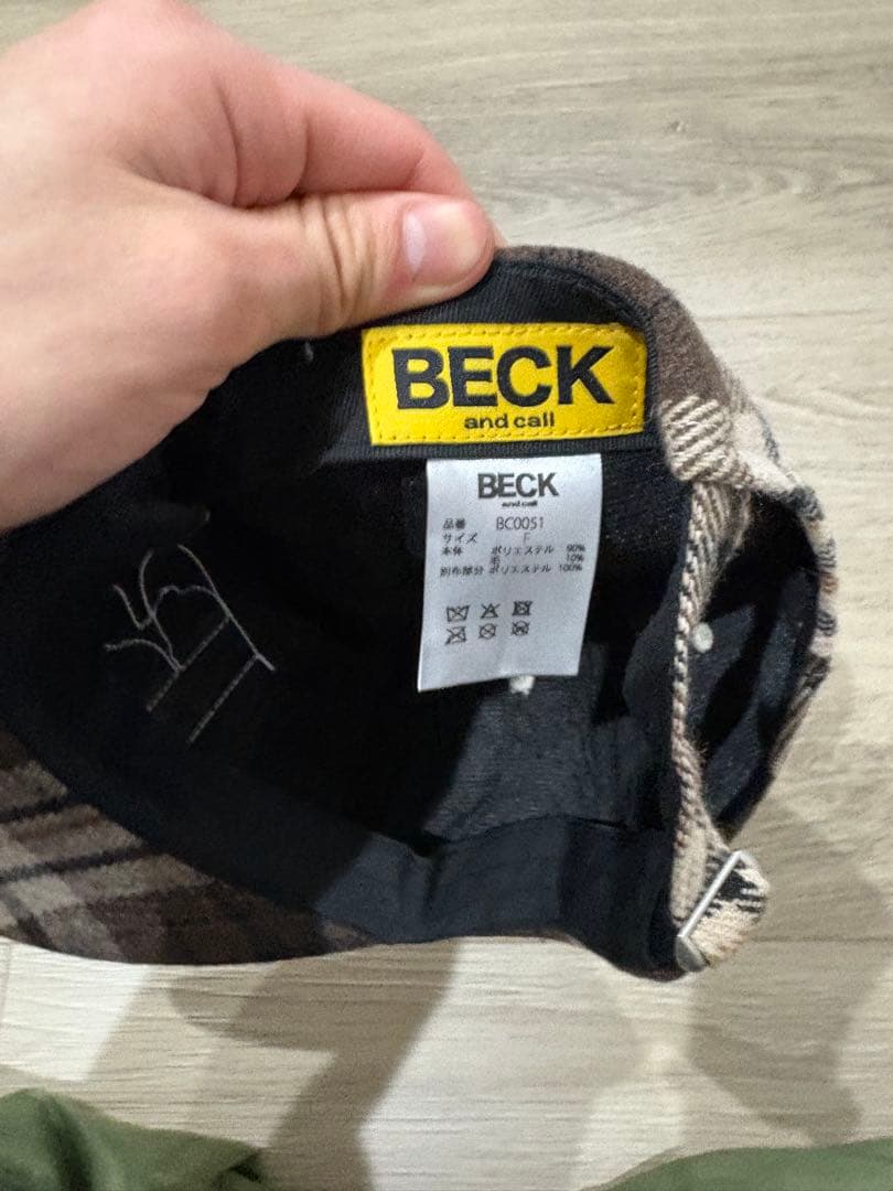 Beck and Call チェック柄キャップ