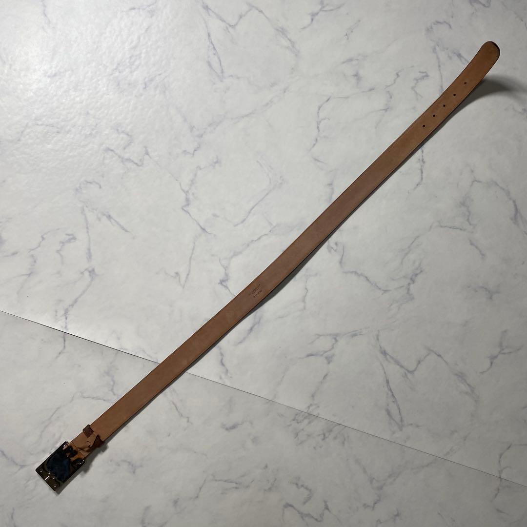 【美品】ドルチェアンドガッバーナ　ベルト　レオパード　プレート　台座　イタリア製