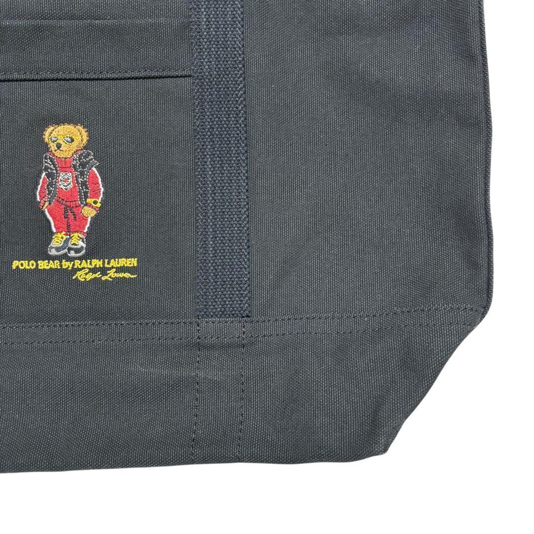 ポロ ラルフローレン ポロベア キャンバス トートバッグ サングラスベア 黒