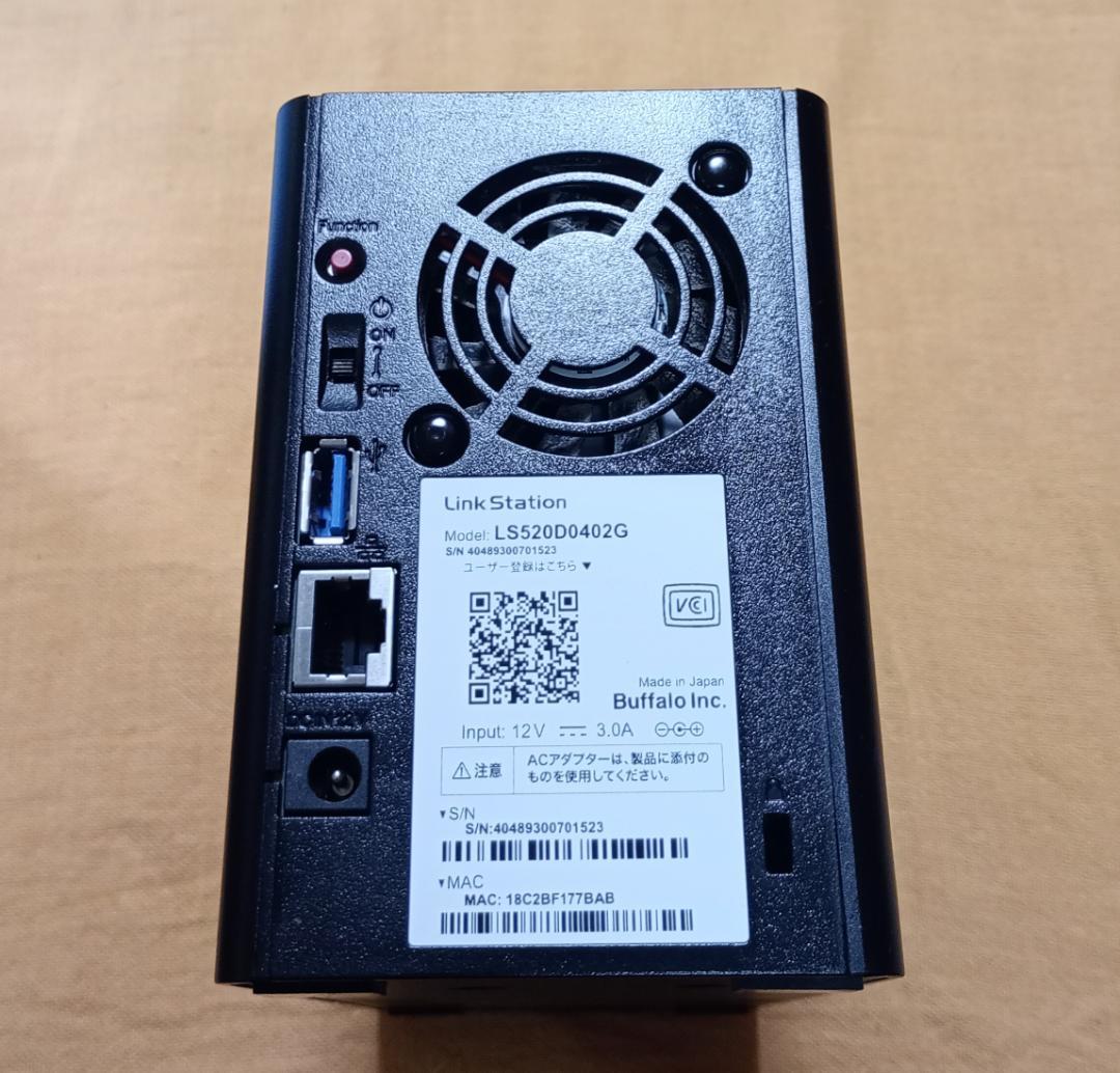 ★【美品】Buffalo 4TB NAS LS520D0402G【送料無料】