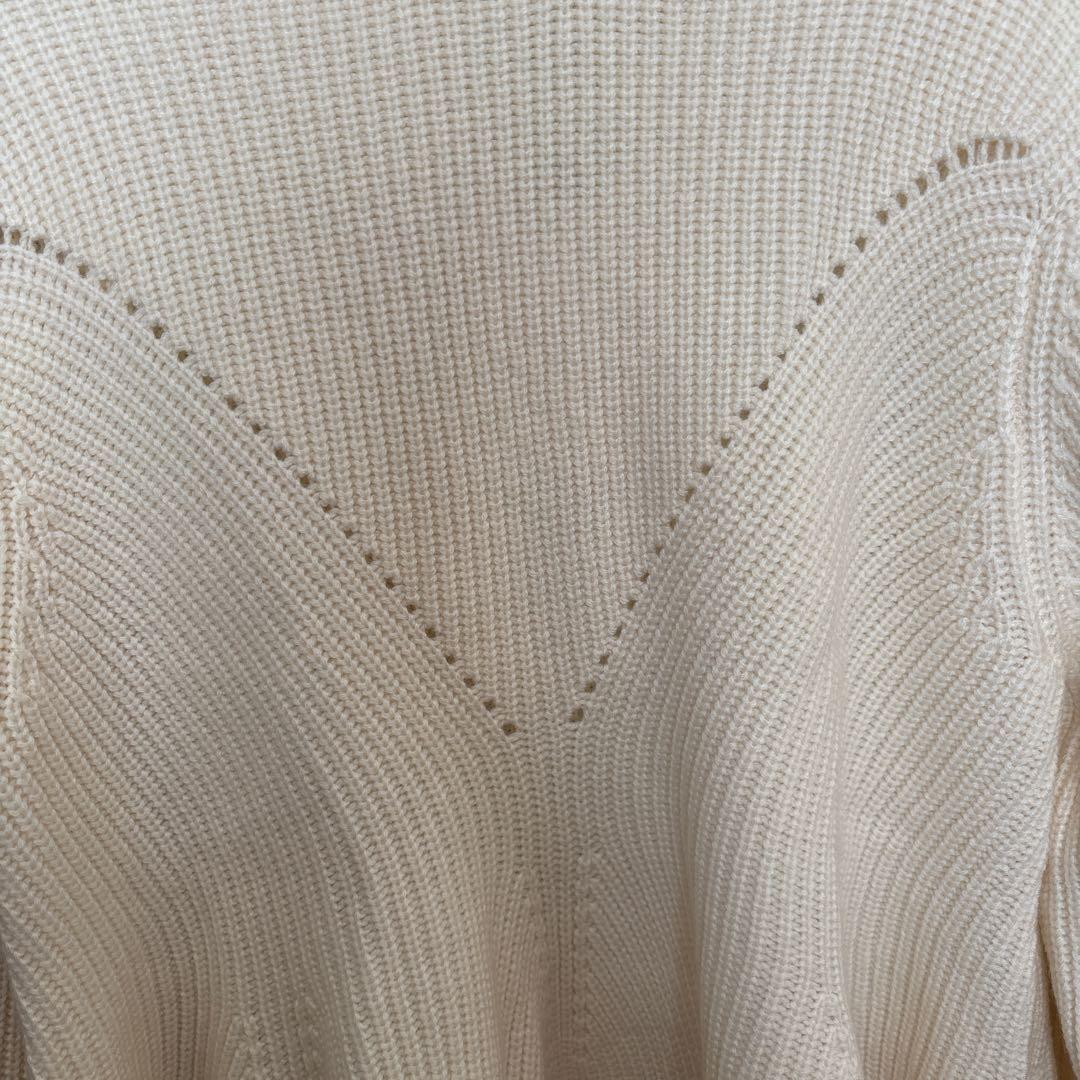 OHGA PEPLUM KNIT オフホワイト