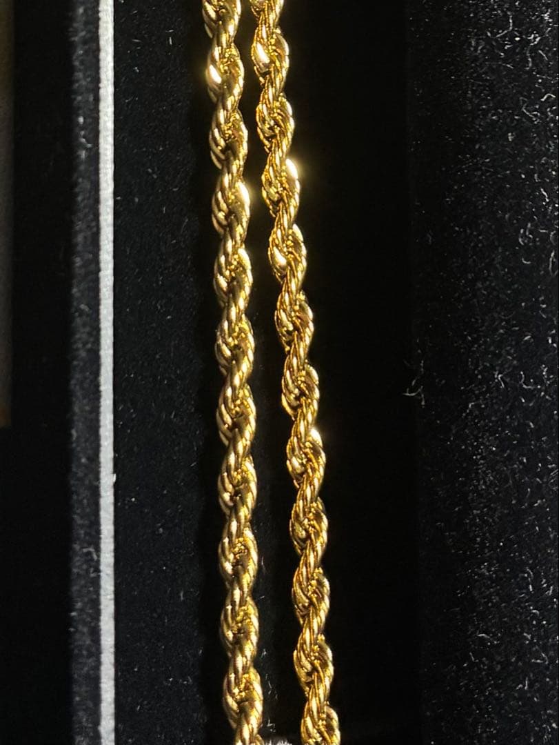 18KGF ロープチェーン ネックレス 50cm 18K刻印　新品