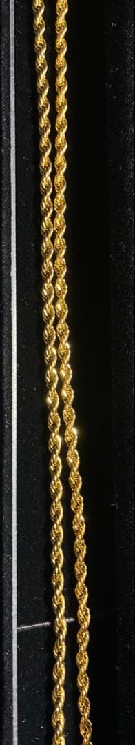 18KGF ロープチェーン ネックレス 50cm 18K刻印　新品