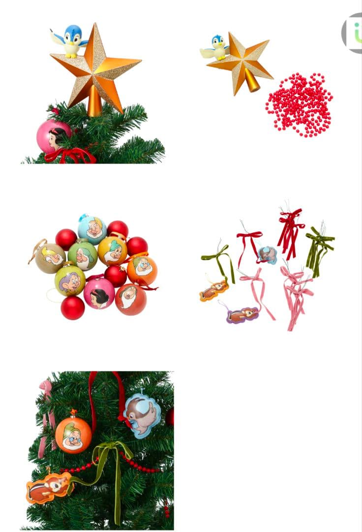 Francfrancディズニー白雪姫クリスマスツリースターターセット150cm