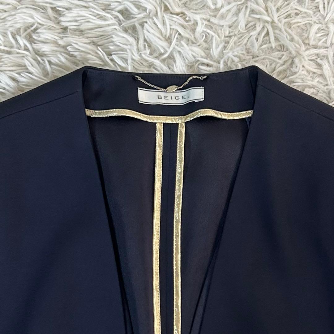 極美品　BEIGE ベイジ　ノーカラージャケット　パンツスーツ セットアップ