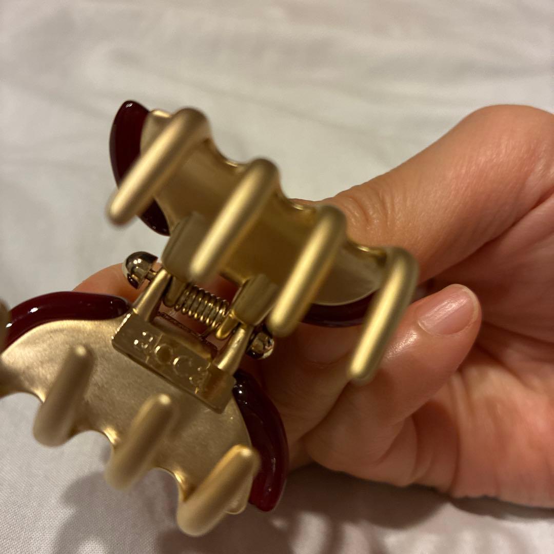 acca ヘアクリップ ニューコラーナS 限定色❤︎ワインレッド