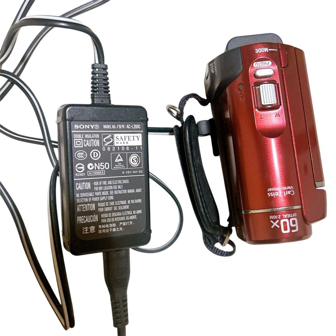 SONY ビデオカメラ HANDYCAM レッド ソニー デジタルビデオカメラ