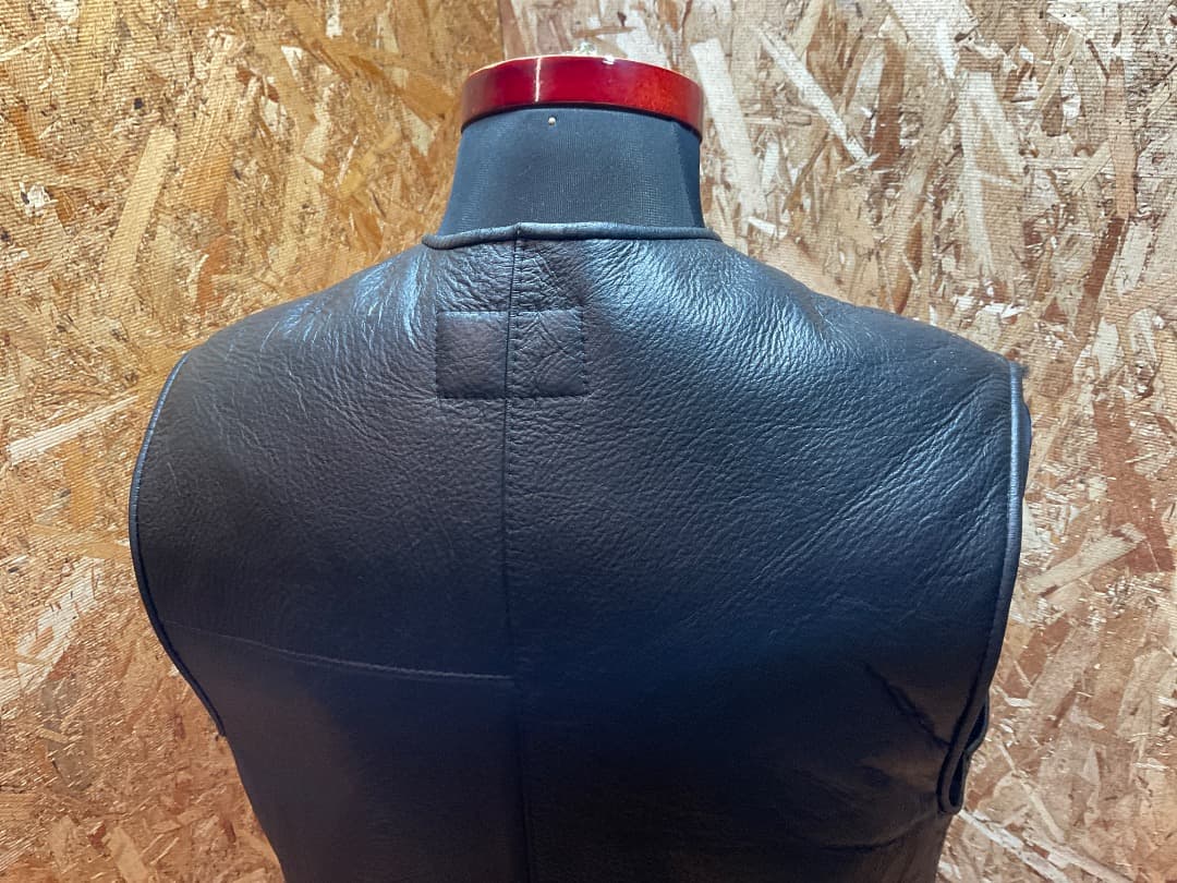 ポールスミス 90s イングランド製 ムートン レザーベスト ジレ 黒 M