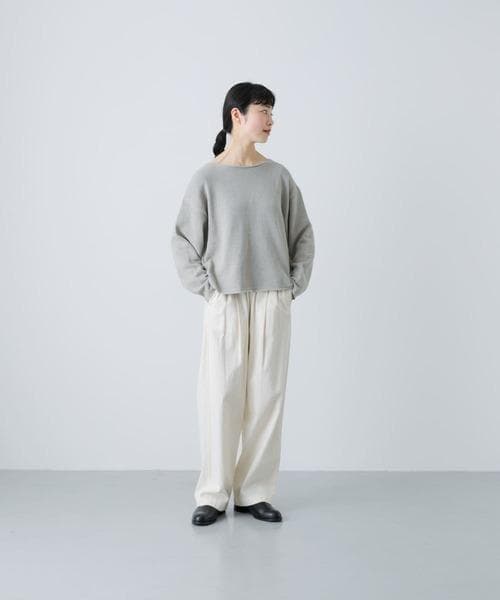 ■新品■かぐれ（kagure） コットンテープヤーンボートネックニット