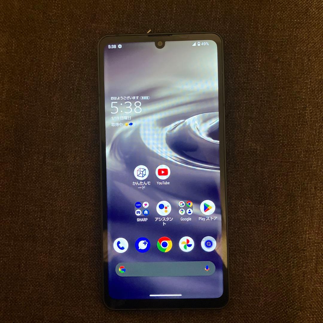 AQUOS sense6s スマートフォン 本体 ブラック　SIMフリー