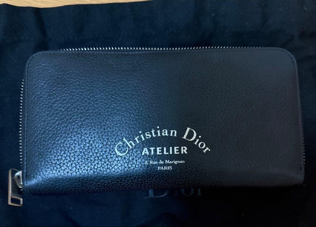 Christian Dior ATELIER ラウンドファスナー長財布 ブラック