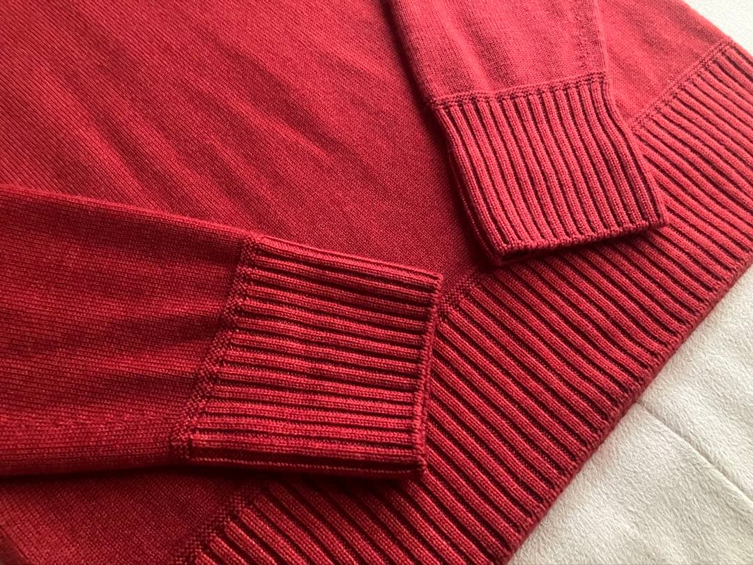 Drumohr ウール 8G タートルネックニット 後染め レッドブラウン 46