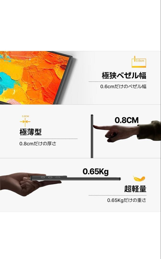 【新品】Newsoul モバイルモニター 15.6インチ 自立型