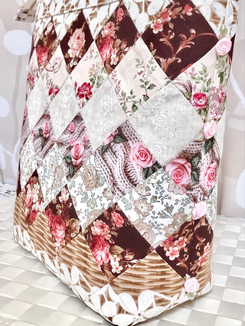 ♡*♡様 薔薇の花かご トートバッグ パッチワーク
