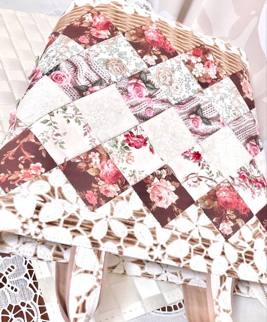 ♡*♡様 薔薇の花かご トートバッグ パッチワーク