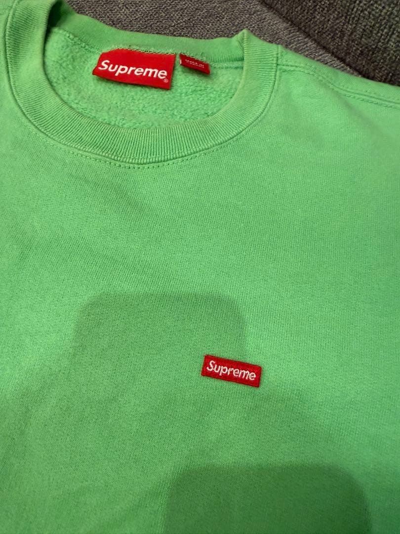 トップス Supreme Bright Green Small Box Crewneck