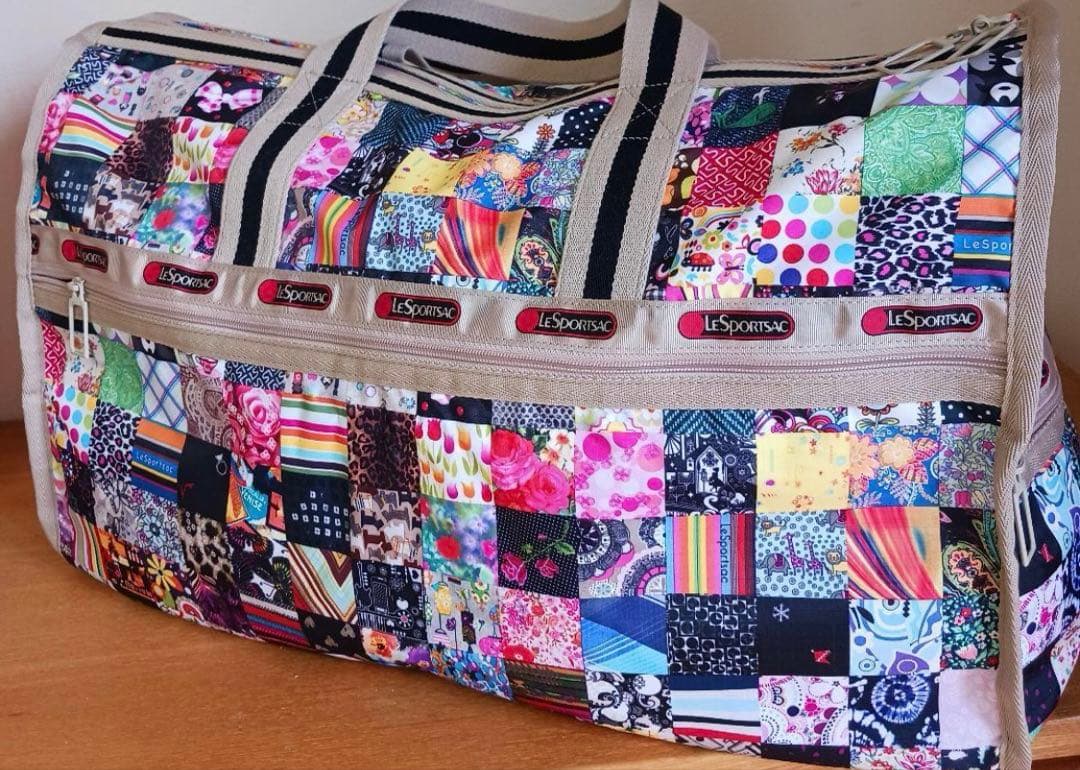 レスポートサック　ラージ　パッチワーク風ボストンバッグ