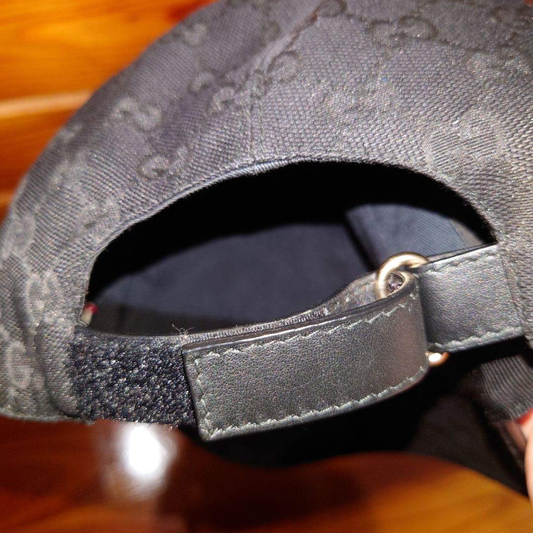 GUCCI　グッチ　ブラック　GGパターン　キャップ　ユニセックス