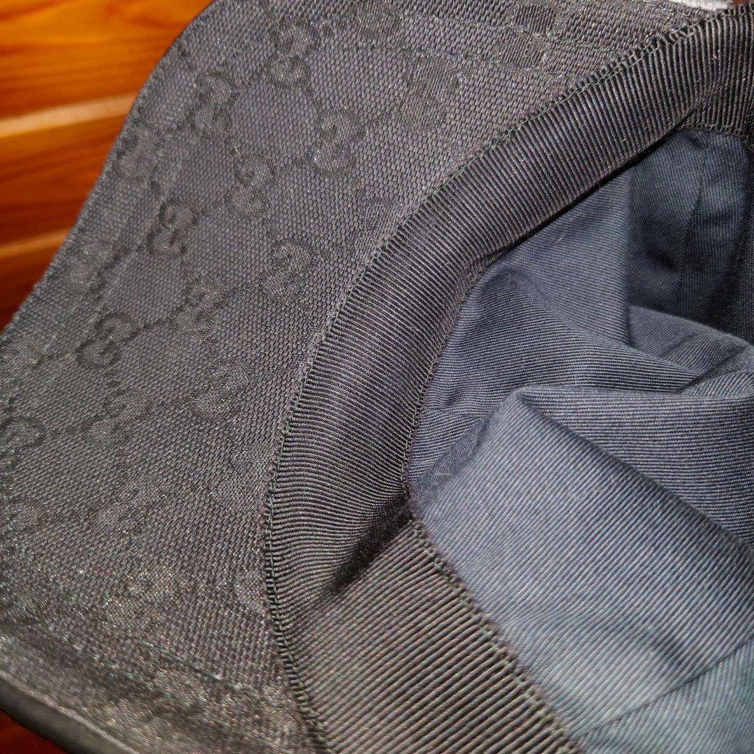 GUCCI　グッチ　ブラック　GGパターン　キャップ　ユニセックス