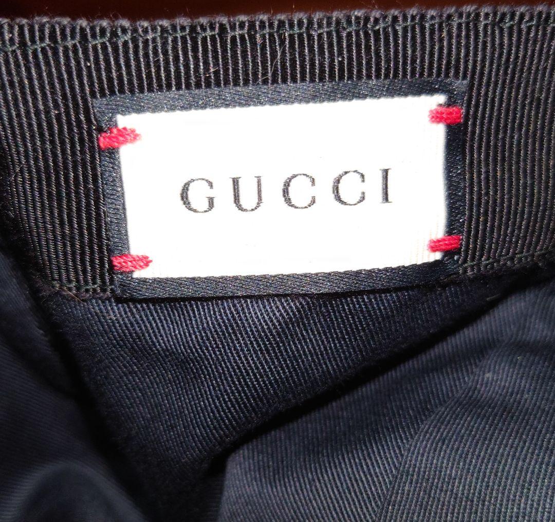 GUCCI　グッチ　ブラック　GGパターン　キャップ　ユニセックス
