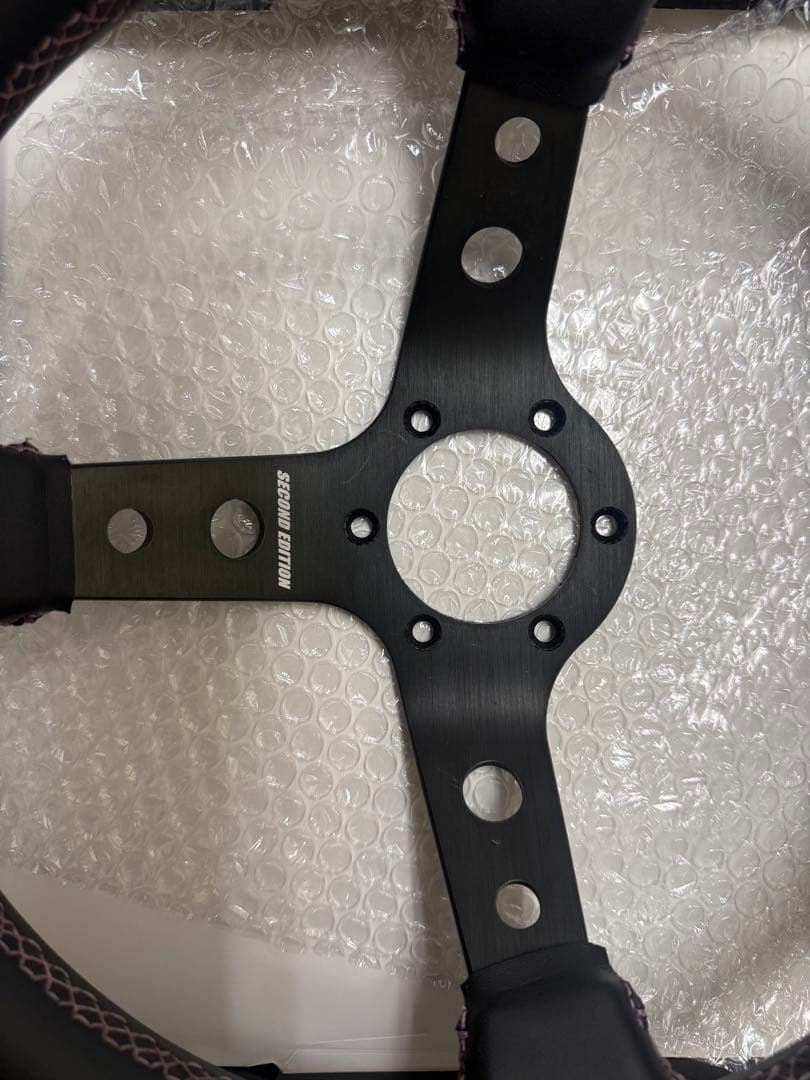 GHOSTEXPO ステアリングホイール 黒/紫