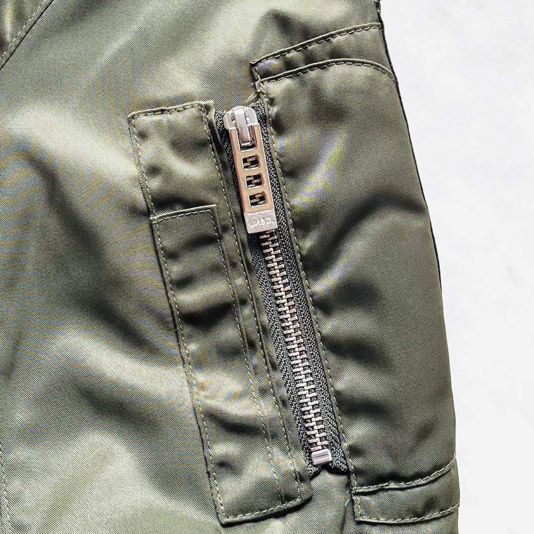 美品 UN3D. アンスリード MA-1 ブルゾン 中綿入り カーキ 36