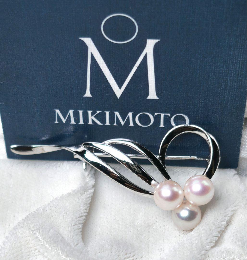 【美品 最高級!!】ミキモト ブローチ パール フォーマル 3珠 皇室御用達