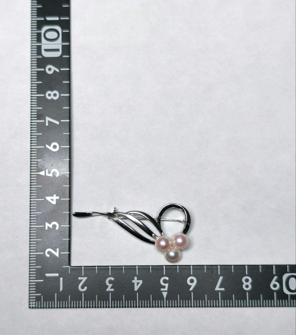 【美品 最高級!!】ミキモト ブローチ パール フォーマル 3珠 皇室御用達
