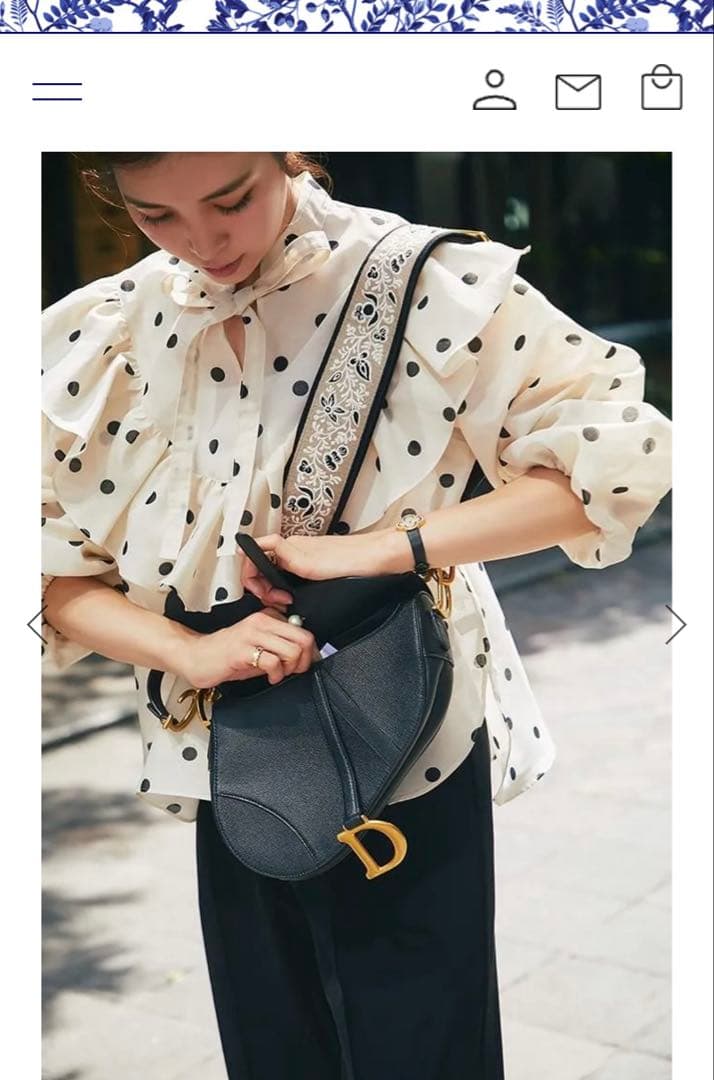 セブンテン シアードットブラウス (アイボリー)S