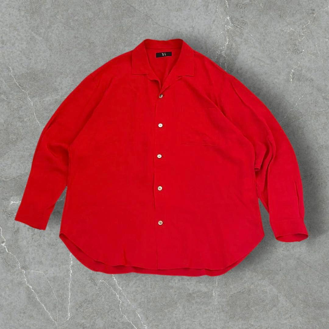 ★ シルク100% Y's ワイズ 日本製 長袖 ボタン シャツ オーバーシャツ