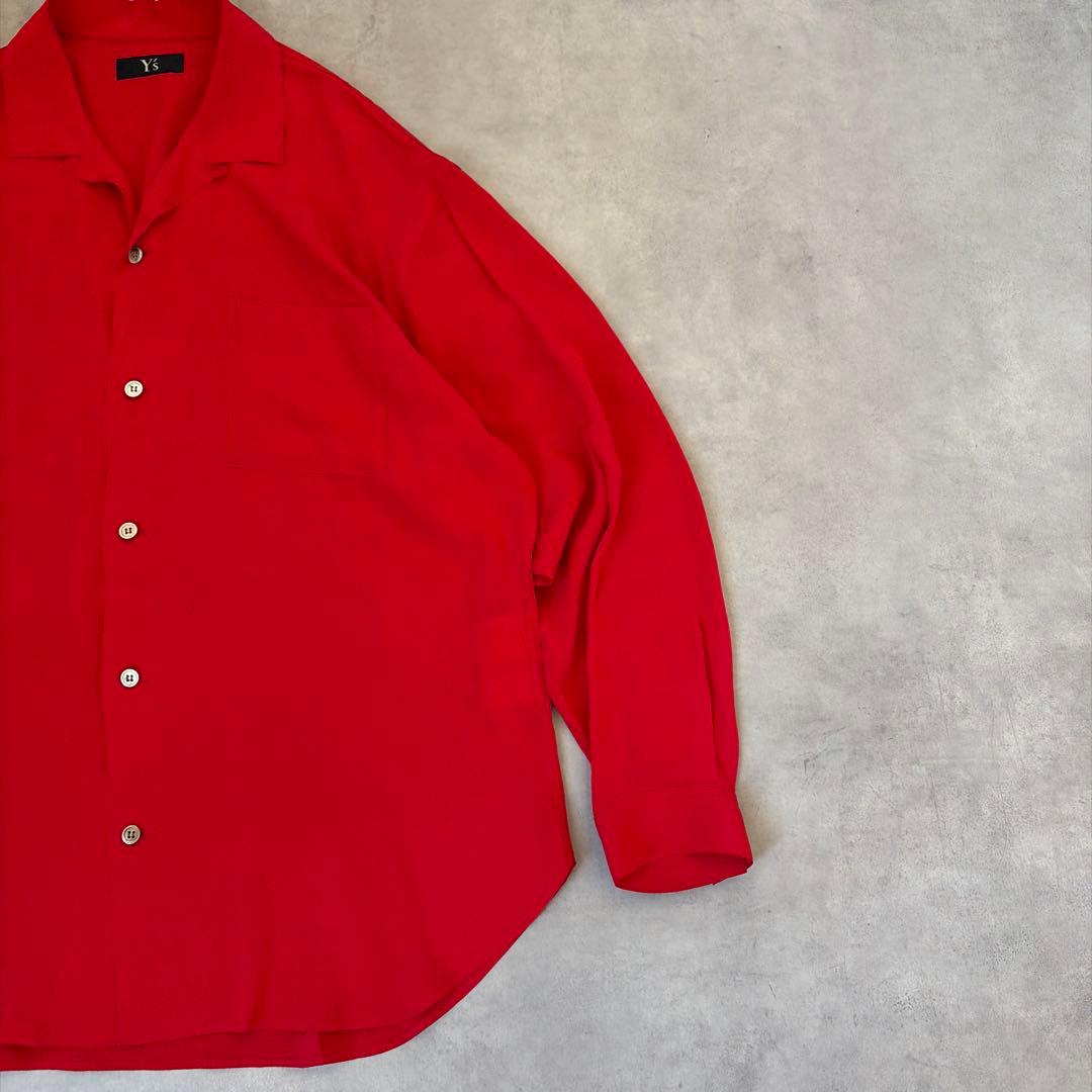 ★ シルク100% Y's ワイズ 日本製 長袖 ボタン シャツ オーバーシャツ