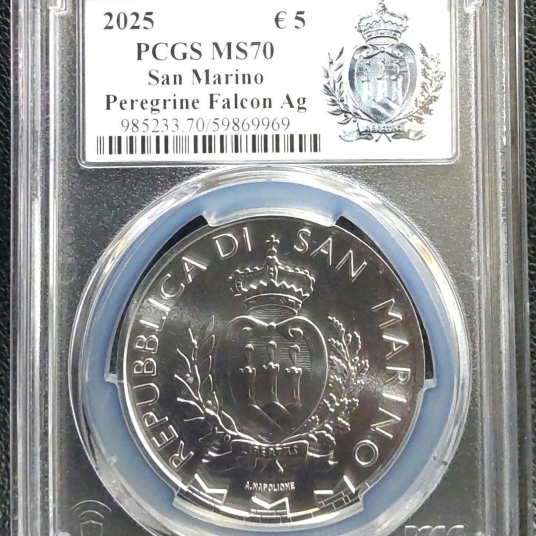 【最高鑑定】2025年 サンマリノ ペレグリンファルコン 1オンス銀貨 純銀