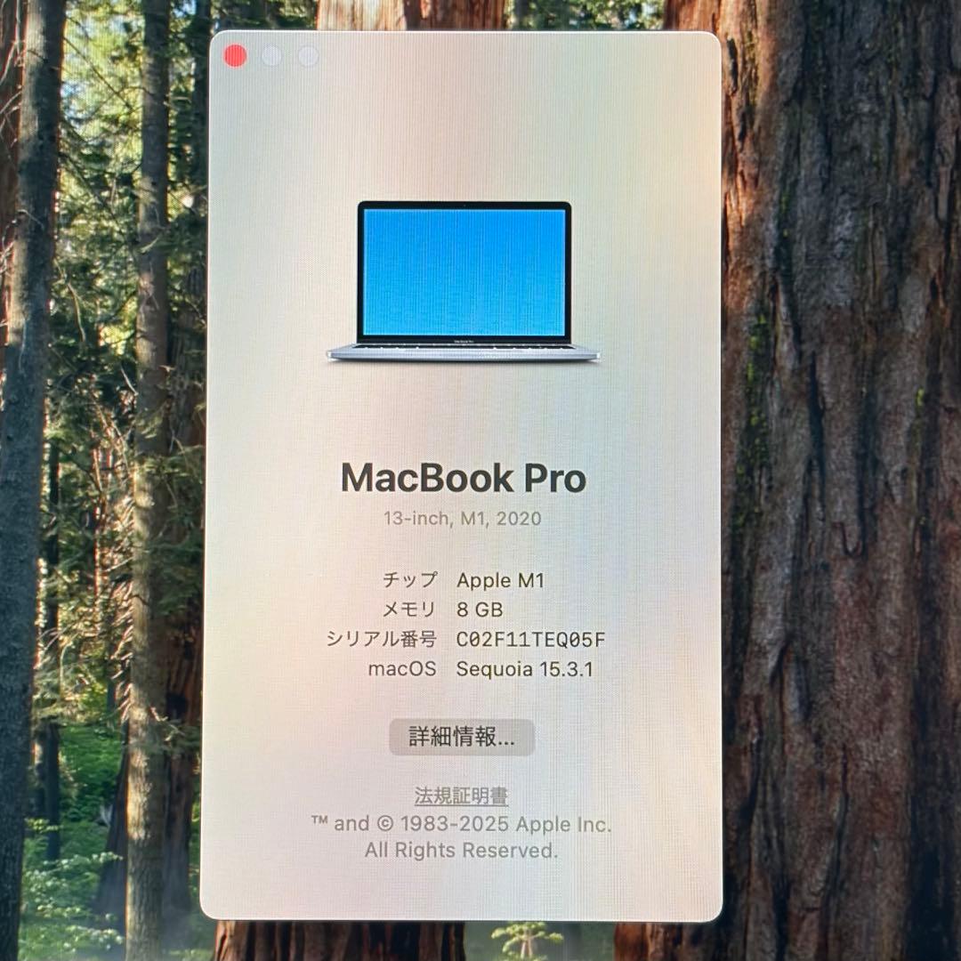 MacBook Pro 13インチ M1 メモリ8GB SSD512GB