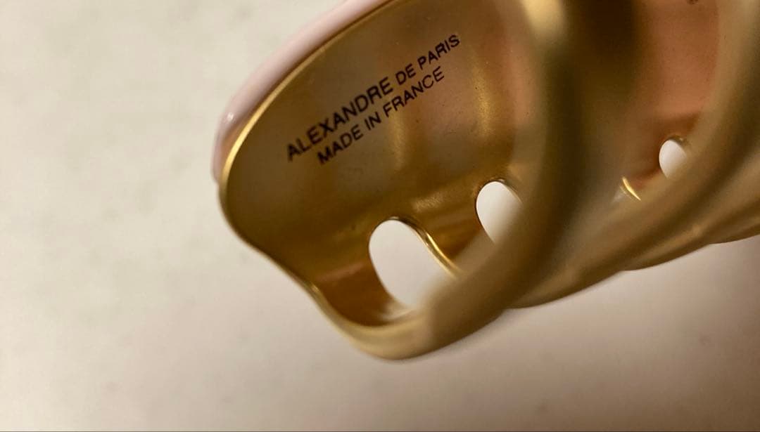 新品　M 桃色　ALEXANDRE DE PARIS ヘアクリップ ピンク