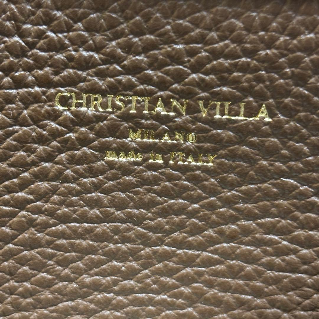 CHRISTIAN VILLA ブラウン 2way ボストンバッグ