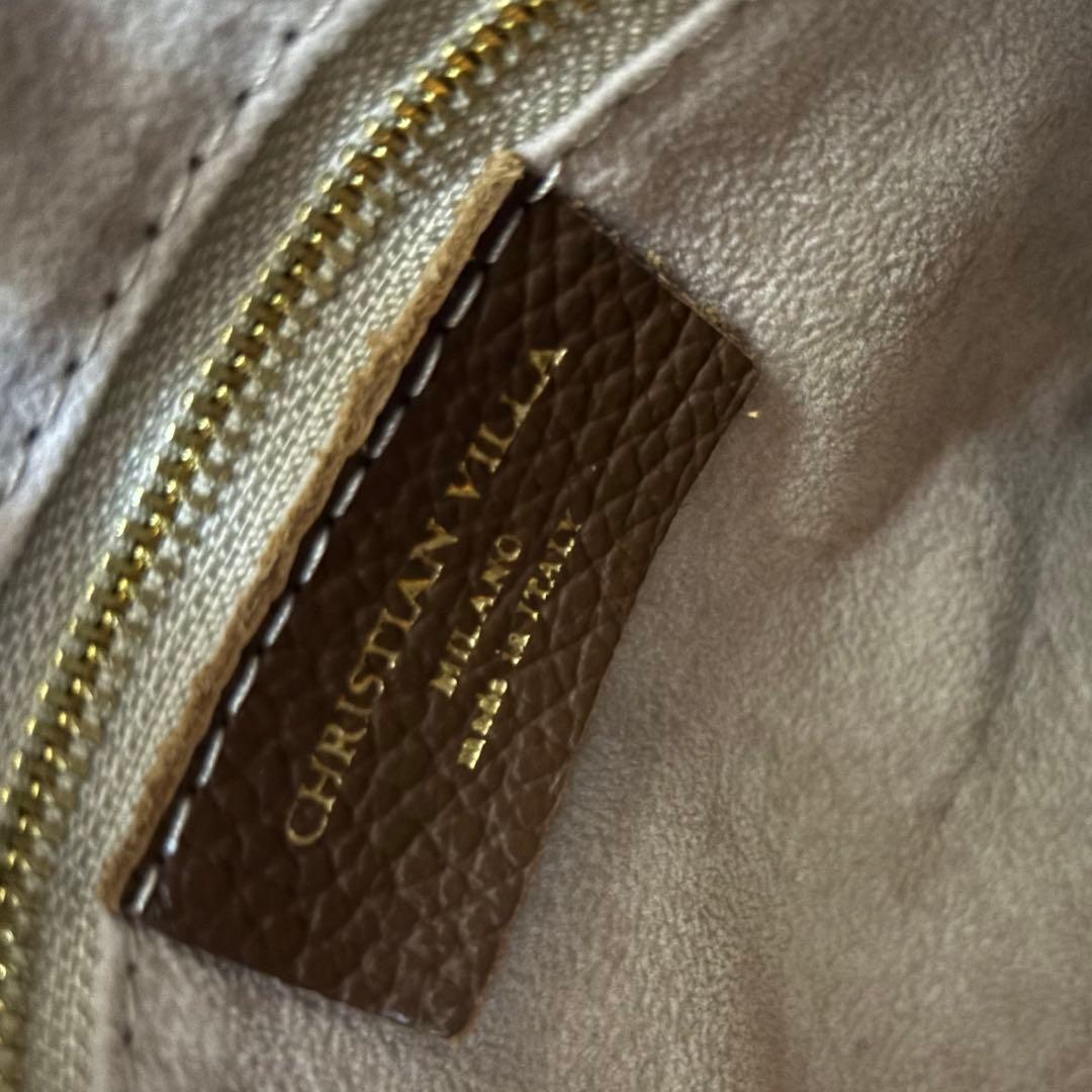 CHRISTIAN VILLA ブラウン 2way ボストンバッグ
