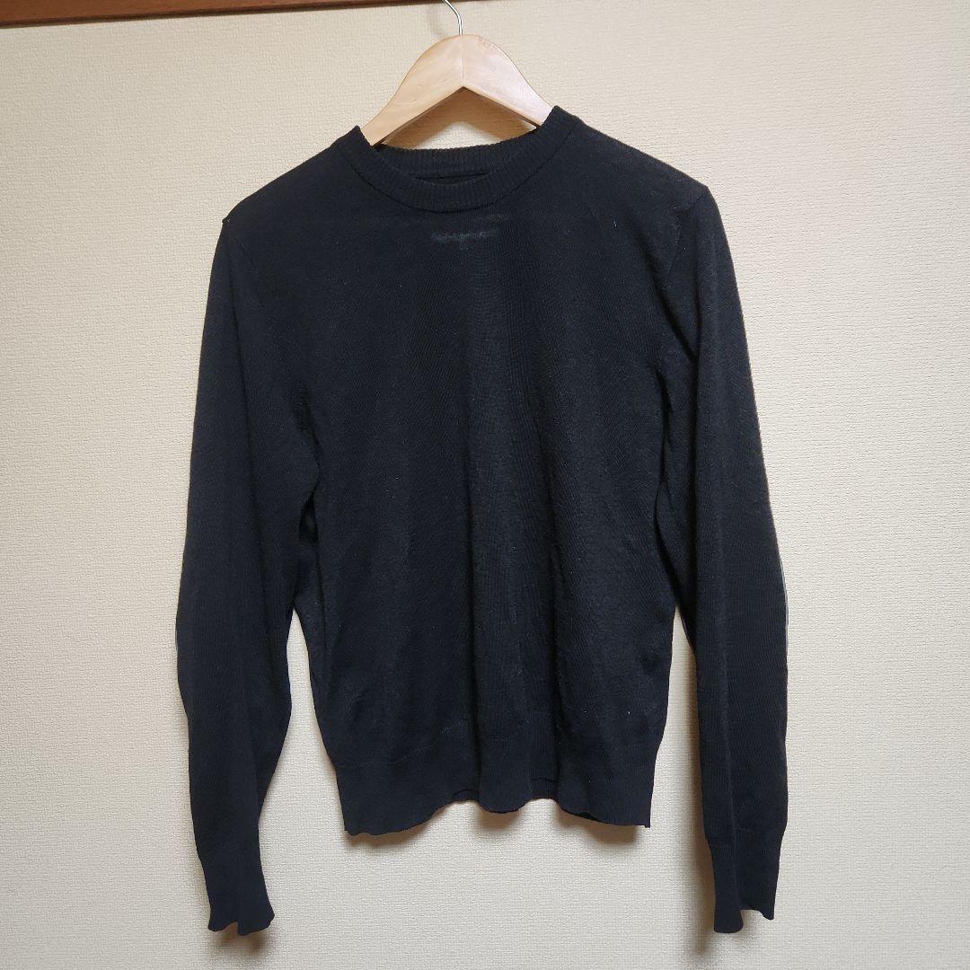 マルジェラ　エルボーパッチ　黒ニット