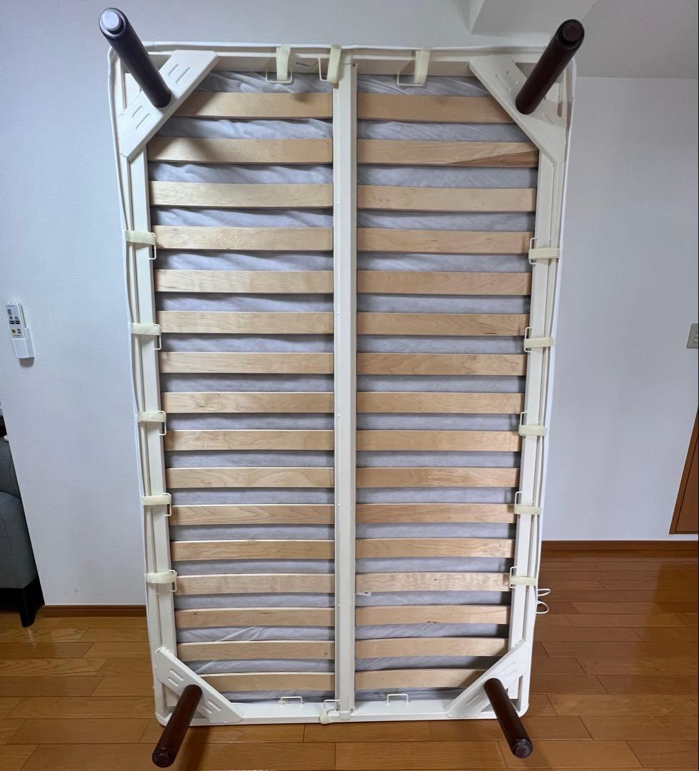 3/29(土)まで【送料無料】無印良品セミダブル脚付きマットレス ベッド脚20㎝