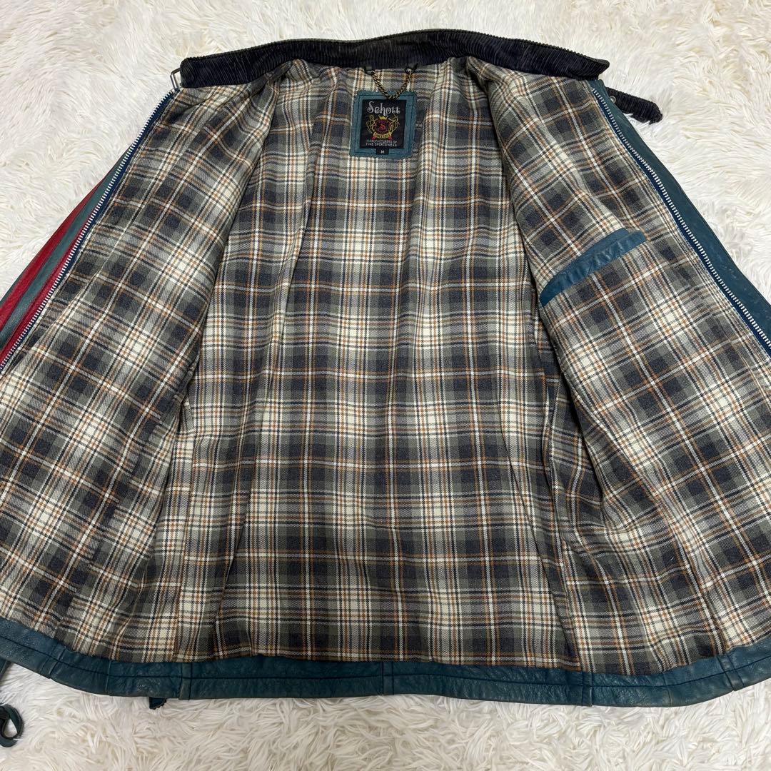 【希少色】 Schott ライダースジャケット シングル ヴィンテージ M
