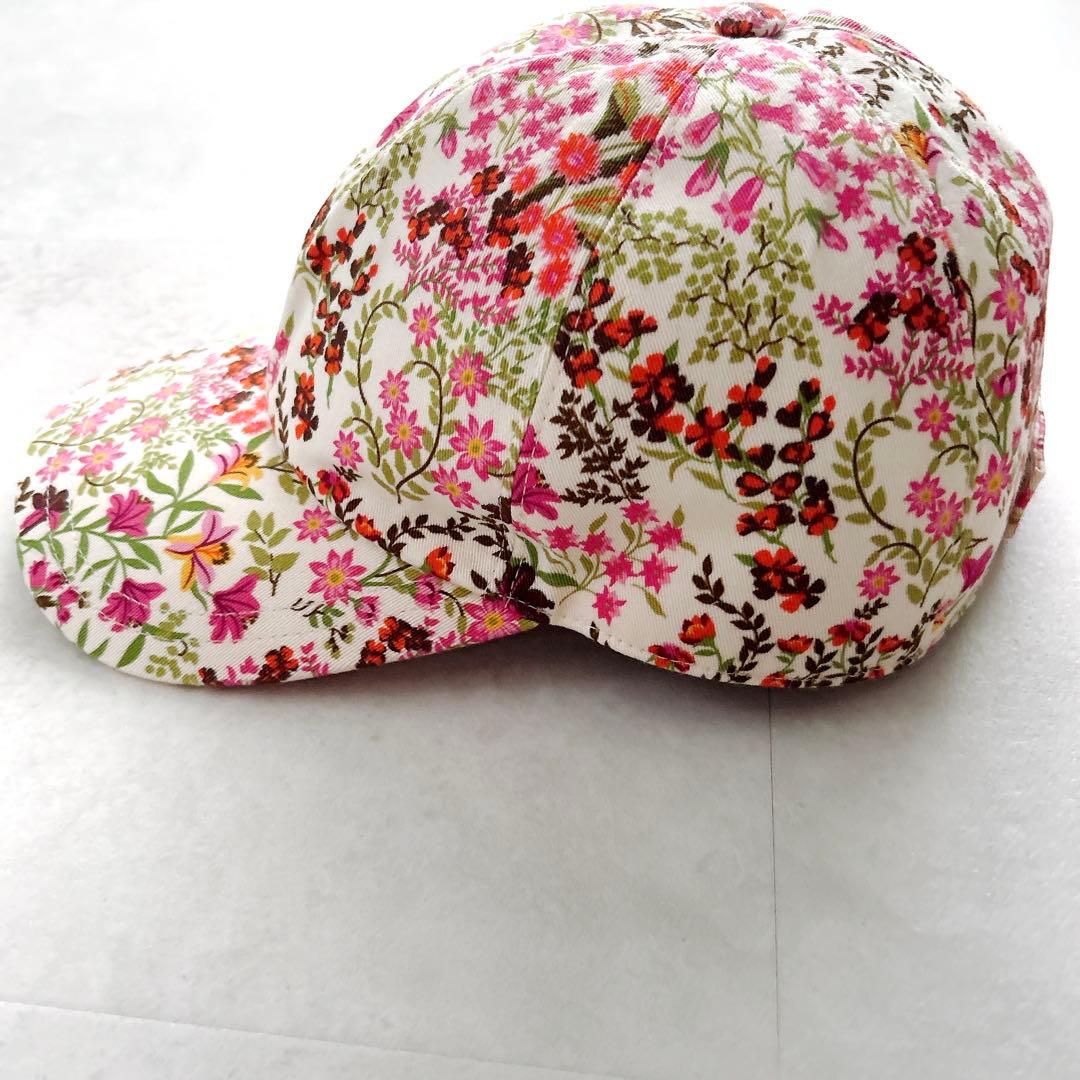 美品✨現行グッチ　フローラル　FLORAL PRINT HATキャップボタニカル