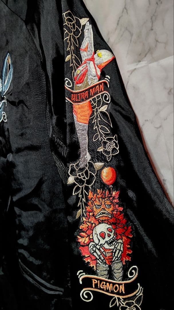 送料無料 USED スカルワークス ウルトラマン コラボ ゼットン スカジャン