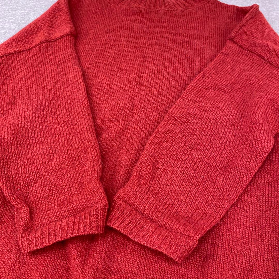 N892＊ SDL 45R レディース ウール ニット セーター 朱色