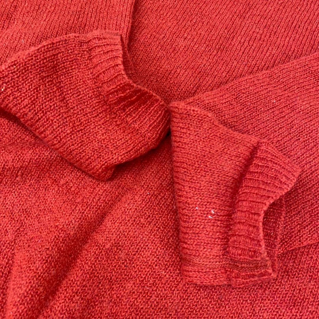 N892＊ SDL 45R レディース ウール ニット セーター 朱色