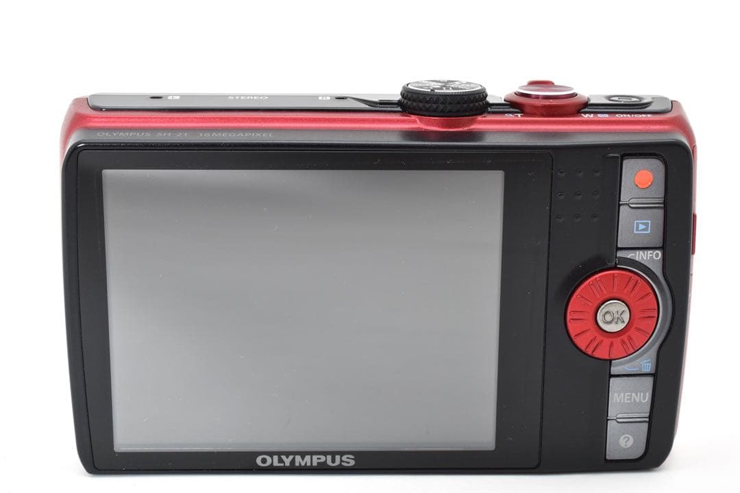 OLYMPUS SH-21 コンパクトデジタルカメラ レッド