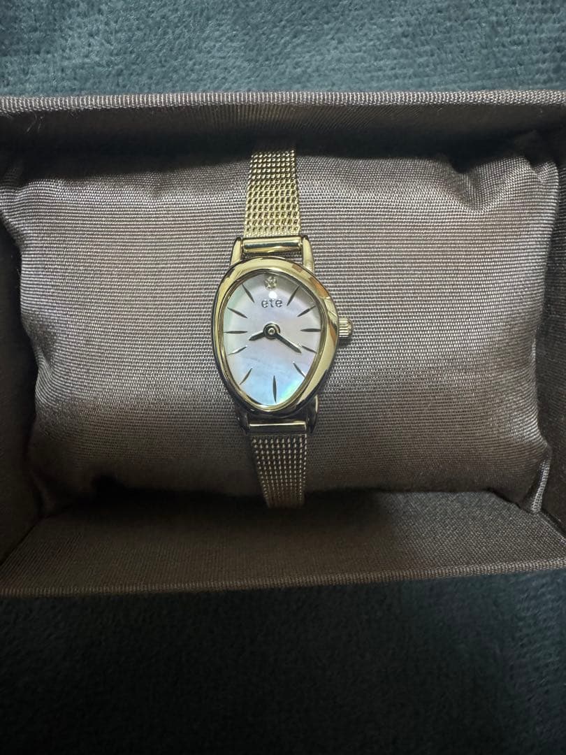 ete ダイヤモンド ジェムフェイス メッシュベルト ウォッチ